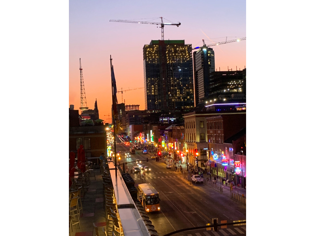 A rooftop view from Tuesday night's networking dinner