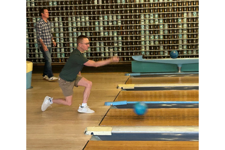 Brian took the award for best bowling form